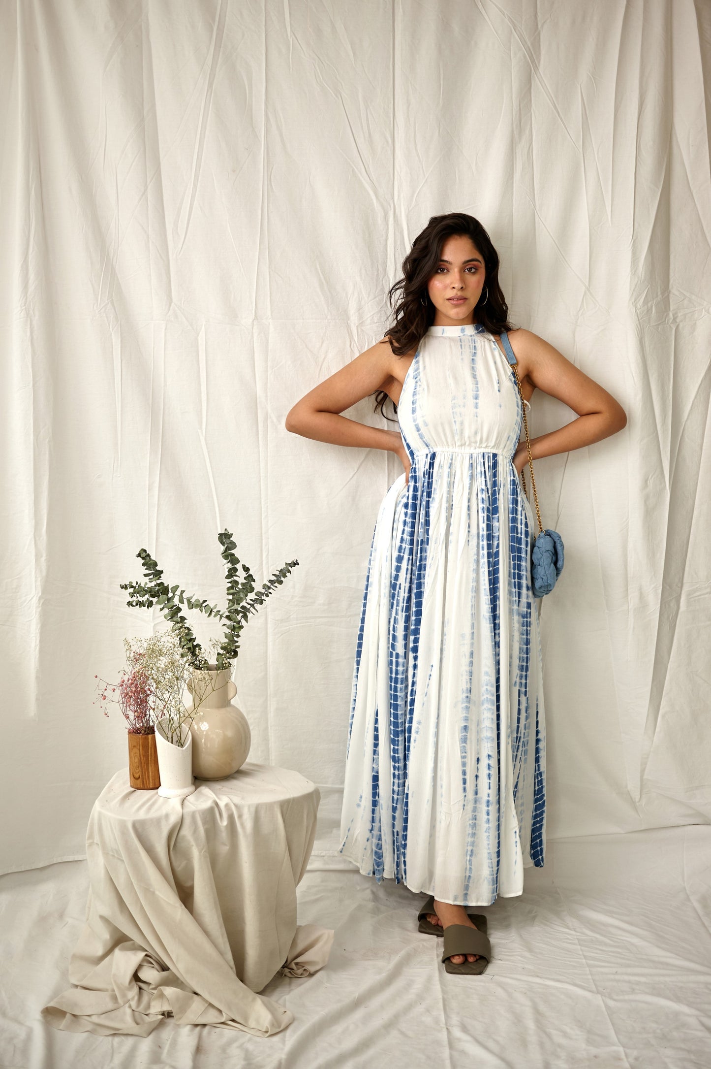 ANAHITA - Halter Neck Maxi Dress